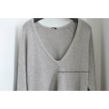 100% Cashmere Deep Vee Neck Pullover Strick Damen Pullover